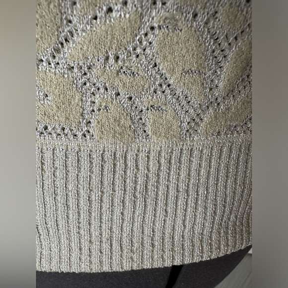 St. John knit tank two toned cream made in the USA . Size small designer - Picture 11 of 11